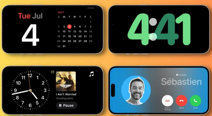 千家镇苹果手机维修分享iOS17横屏充电待机显示有什么好处 