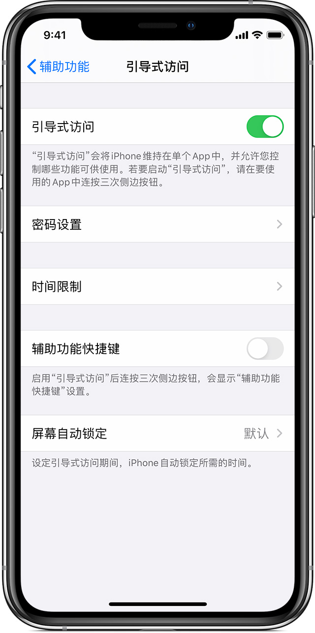 千家镇苹果手机维修分享如何在 iPhone 上退出引导式访问 